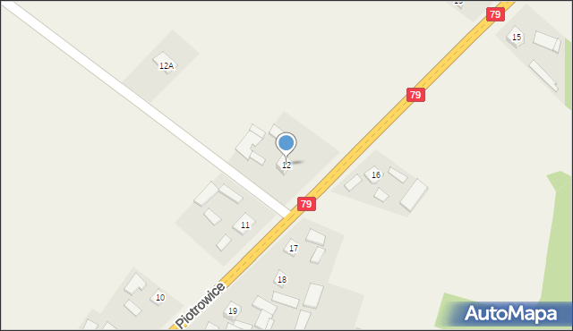 Piotrowice, Piotrowice, 12, mapa Piotrowice