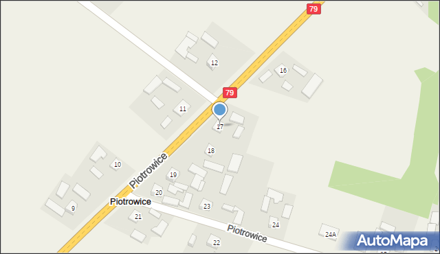 Piotrowice, Piotrowice, 17, mapa Piotrowice