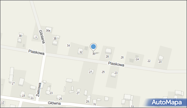 Piotrowice, Piaskowa, 30, mapa Piotrowice
