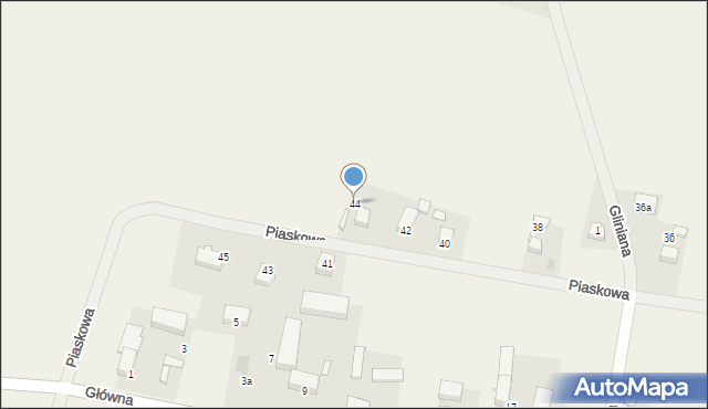 Piotrowice, Piaskowa, 44, mapa Piotrowice