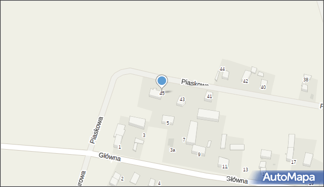 Piotrowice, Piaskowa, 45, mapa Piotrowice