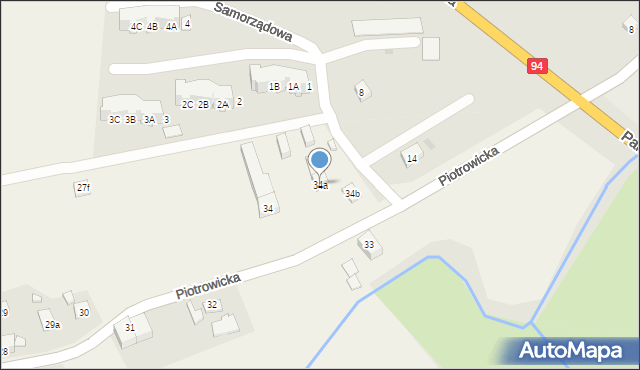 Piotrowice, Piotrowice, 34a, mapa Piotrowice