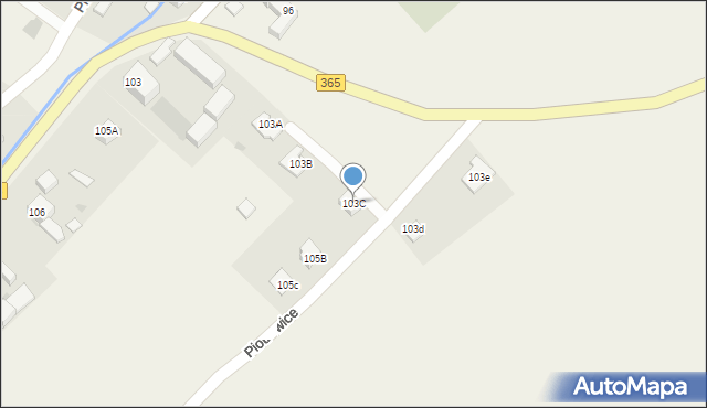 Piotrowice, Piotrowice, 103C, mapa Piotrowice