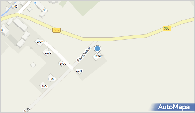 Piotrowice, Piotrowice, 103e, mapa Piotrowice