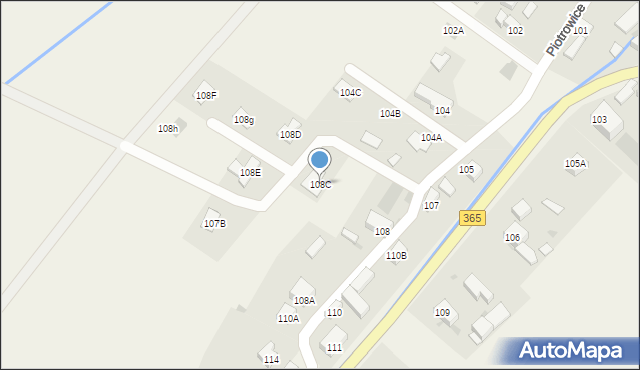 Piotrowice, Piotrowice, 108C, mapa Piotrowice