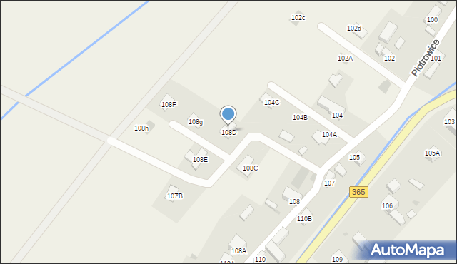 Piotrowice, Piotrowice, 108D, mapa Piotrowice