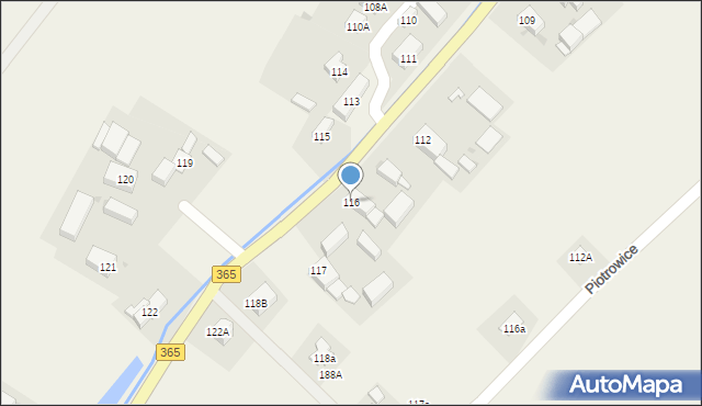 Piotrowice, Piotrowice, 116, mapa Piotrowice