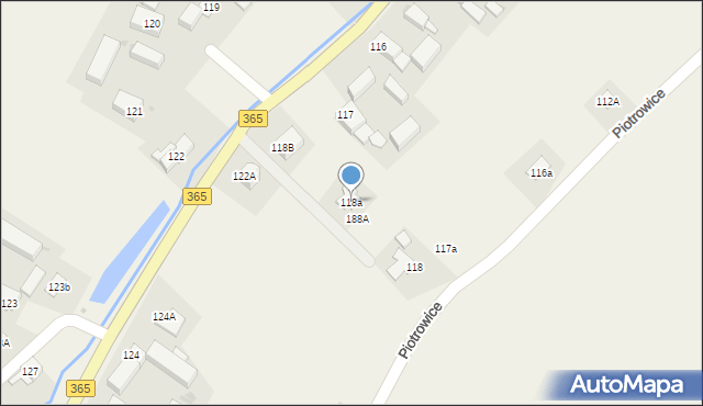Piotrowice, Piotrowice, 118a, mapa Piotrowice