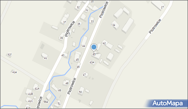 Piotrowice, Piotrowice, 43, mapa Piotrowice