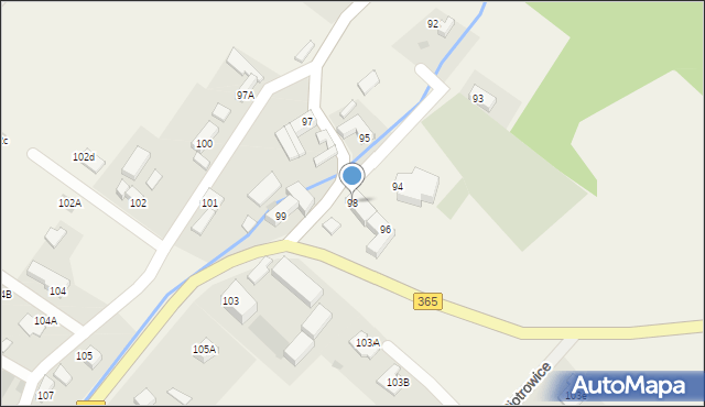 Piotrowice, Piotrowice, 98, mapa Piotrowice