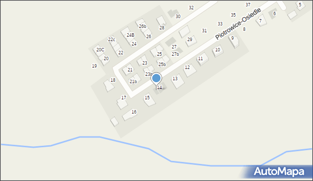 Piotrowice, Piotrowice-Osiedle, 14b, mapa Piotrowice