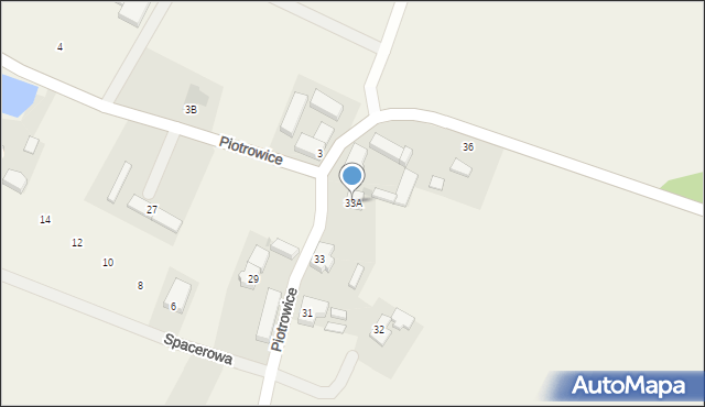 Piotrowice, Piotrowice, 33A, mapa Piotrowice