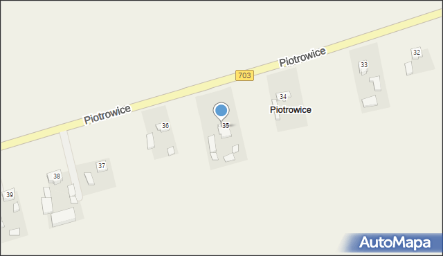 Piotrowice, Piotrowice, 35A, mapa Piotrowice