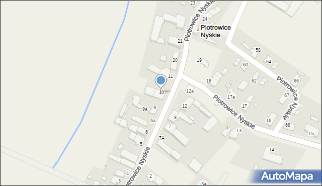 Piotrowice Nyskie, Piotrowice Nyskie, 10, mapa Piotrowice Nyskie