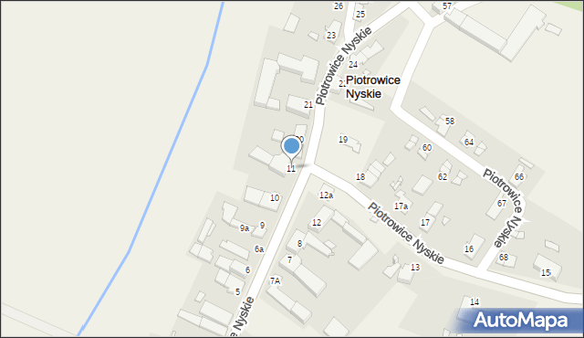 Piotrowice Nyskie, Piotrowice Nyskie, 11, mapa Piotrowice Nyskie