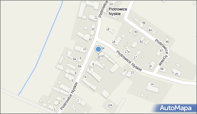 Piotrowice Nyskie, Piotrowice Nyskie, 12, mapa Piotrowice Nyskie