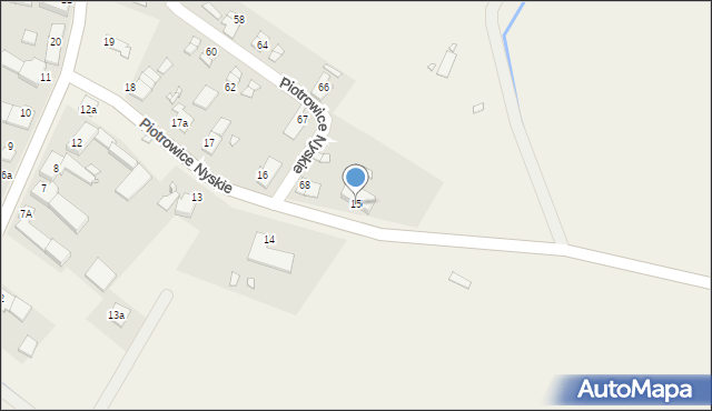 Piotrowice Nyskie, Piotrowice Nyskie, 15, mapa Piotrowice Nyskie