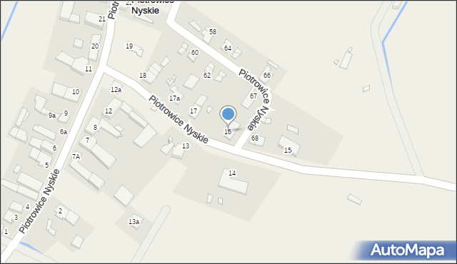 Piotrowice Nyskie, Piotrowice Nyskie, 16, mapa Piotrowice Nyskie