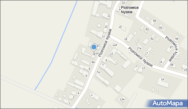 Piotrowice Nyskie, Piotrowice Nyskie, 9, mapa Piotrowice Nyskie