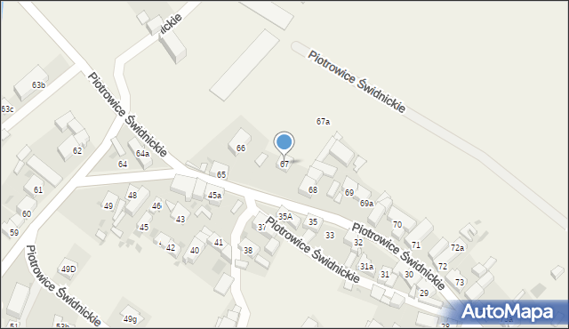 Piotrowice Świdnickie, Piotrowice Świdnickie, 67, mapa Piotrowice Świdnickie