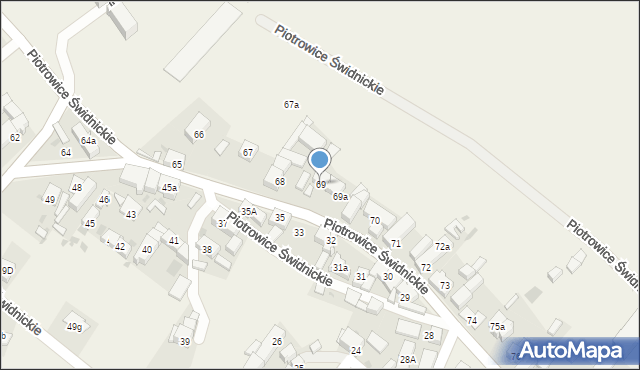 Piotrowice Świdnickie, Piotrowice Świdnickie, 69, mapa Piotrowice Świdnickie