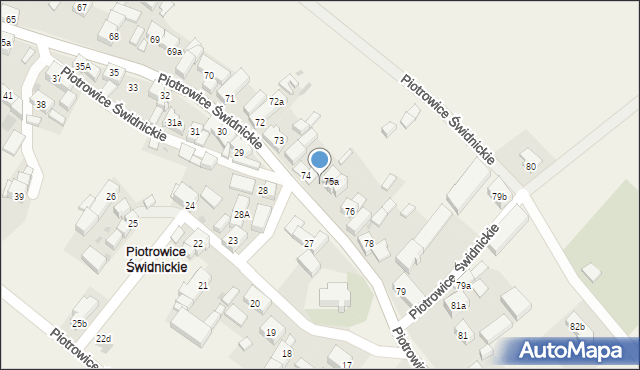 Piotrowice Świdnickie, Piotrowice Świdnickie, 75, mapa Piotrowice Świdnickie