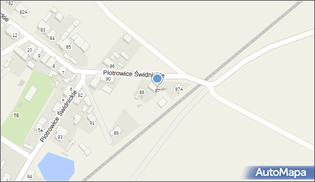 Piotrowice Świdnickie, Piotrowice Świdnickie, 87, mapa Piotrowice Świdnickie