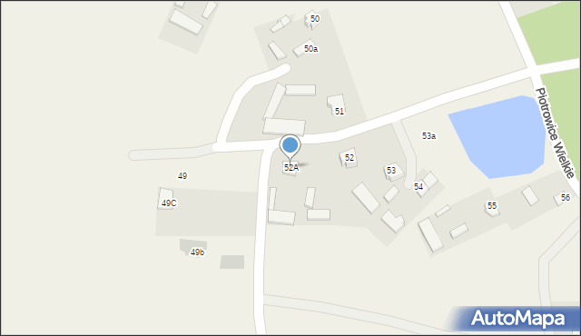 Piotrowice Wielkie, Piotrowice Wielkie, 52A, mapa Piotrowice Wielkie
