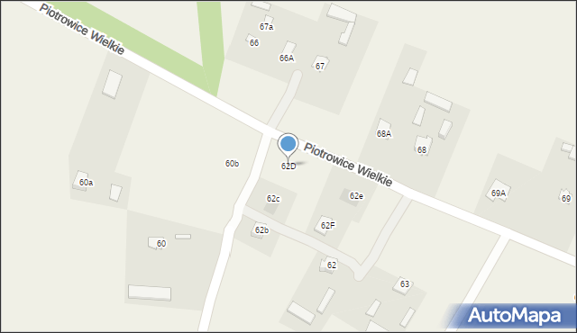 Piotrowice Wielkie, Piotrowice Wielkie, 62D, mapa Piotrowice Wielkie