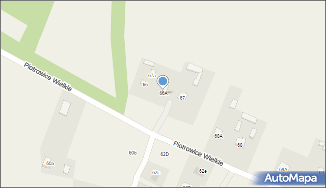 Piotrowice Wielkie, Piotrowice Wielkie, 66A, mapa Piotrowice Wielkie