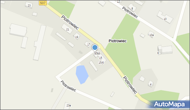 Piotrowiec, Piotrowiec, 15/1, mapa Piotrowiec