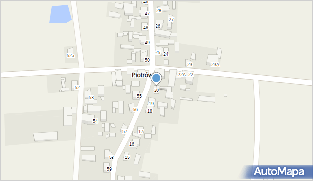 Piotrówka, Piotrówka, 20, mapa Piotrówka