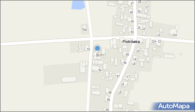 Piotrówka, Piotrówka, 53, mapa Piotrówka