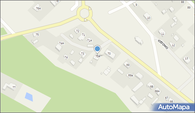 Piotrowo, Piotrowo, 70A, mapa Piotrowo