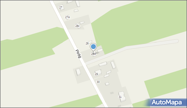 Piróg, Piróg, 28A, mapa Piróg