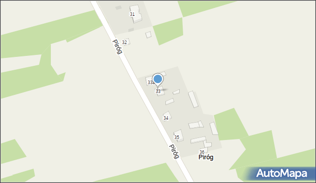 Piróg, Piróg, 33, mapa Piróg