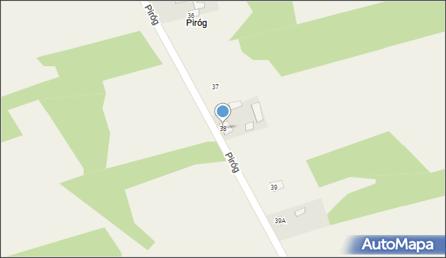 Piróg, Piróg, 38, mapa Piróg