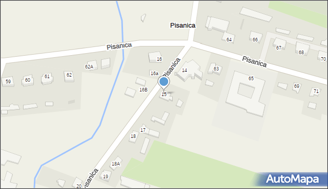 Pisanica, Pisanica, 15, mapa Pisanica