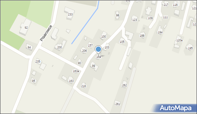 Pisarowce, Pisarowce, 104, mapa Pisarowce