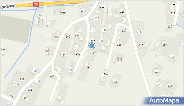 Pisarowce, Pisarowce, 111, mapa Pisarowce