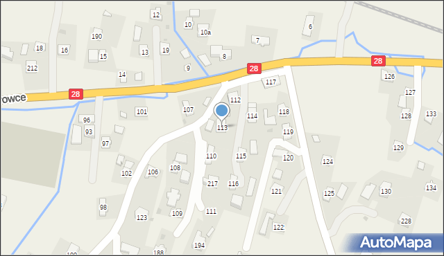Pisarowce, Pisarowce, 113, mapa Pisarowce