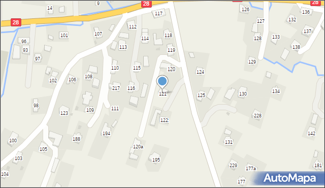 Pisarowce, Pisarowce, 121, mapa Pisarowce