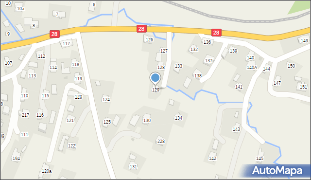 Pisarowce, Pisarowce, 129, mapa Pisarowce