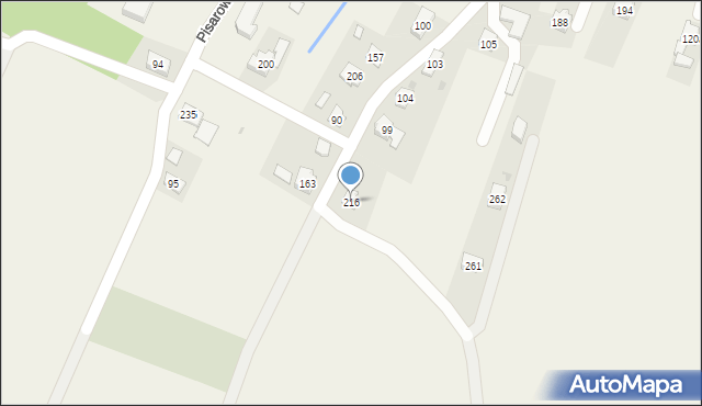 Pisarowce, Pisarowce, 216, mapa Pisarowce