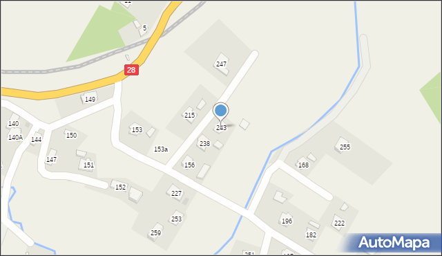 Pisarowce, Pisarowce, 243, mapa Pisarowce