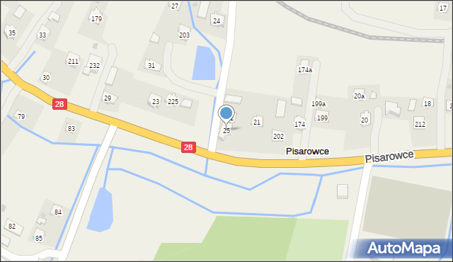 Pisarowce, Pisarowce, 25, mapa Pisarowce