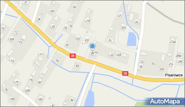 Pisarowce, Pisarowce, 29, mapa Pisarowce