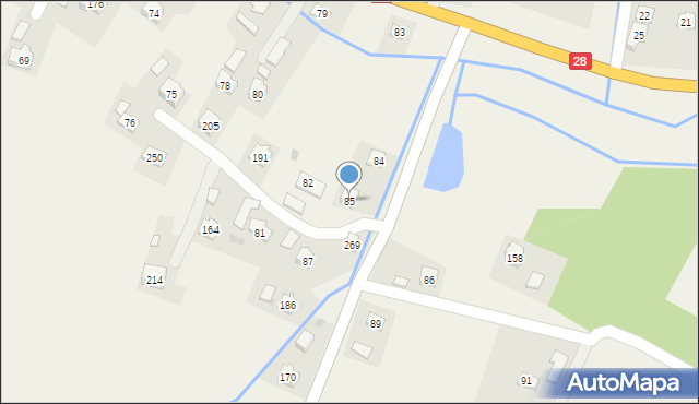Pisarowce, Pisarowce, 85, mapa Pisarowce