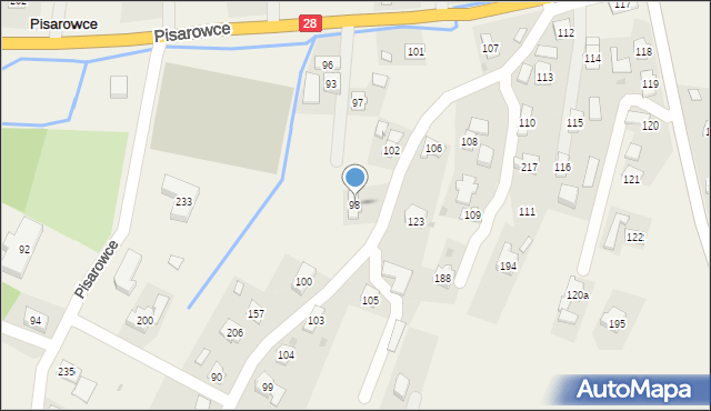 Pisarowce, Pisarowce, 98, mapa Pisarowce