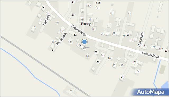 Pisary, Pisarskiego, płk., 62, mapa Pisary